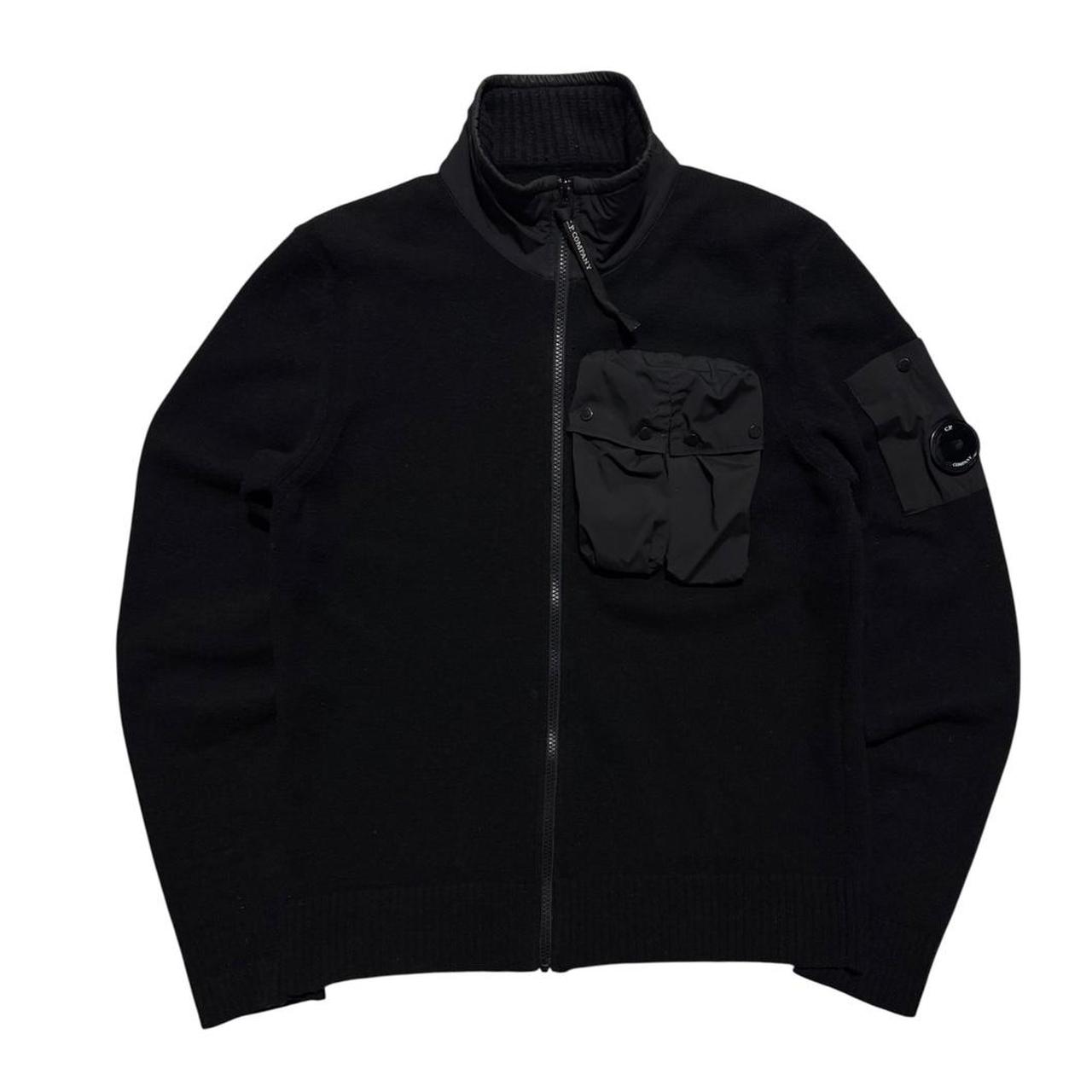 CP Company Wool Full Zip | Large, Black
