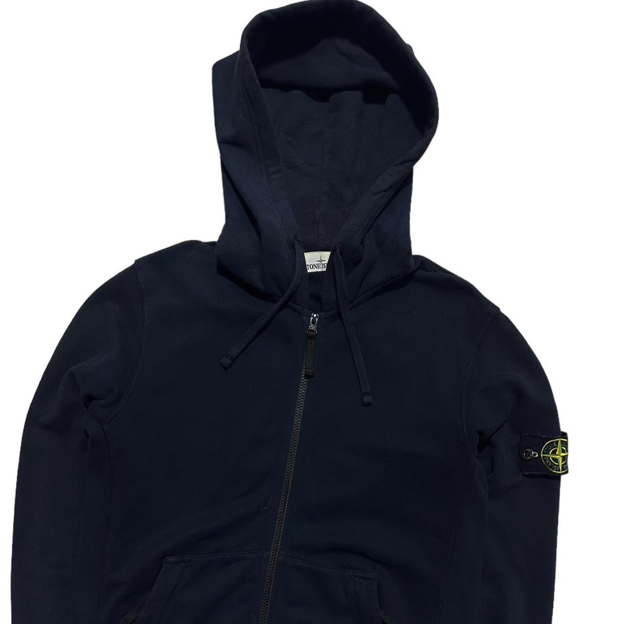 Stone Island Navy Full Zip Hoodie