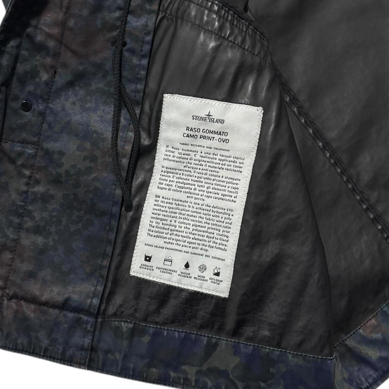 Stone Island Raso Gommato Camo Print Jacket | XL, Camo
