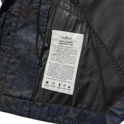 Stone Island Raso Gommato Camo Print Jacket | XL, Camo