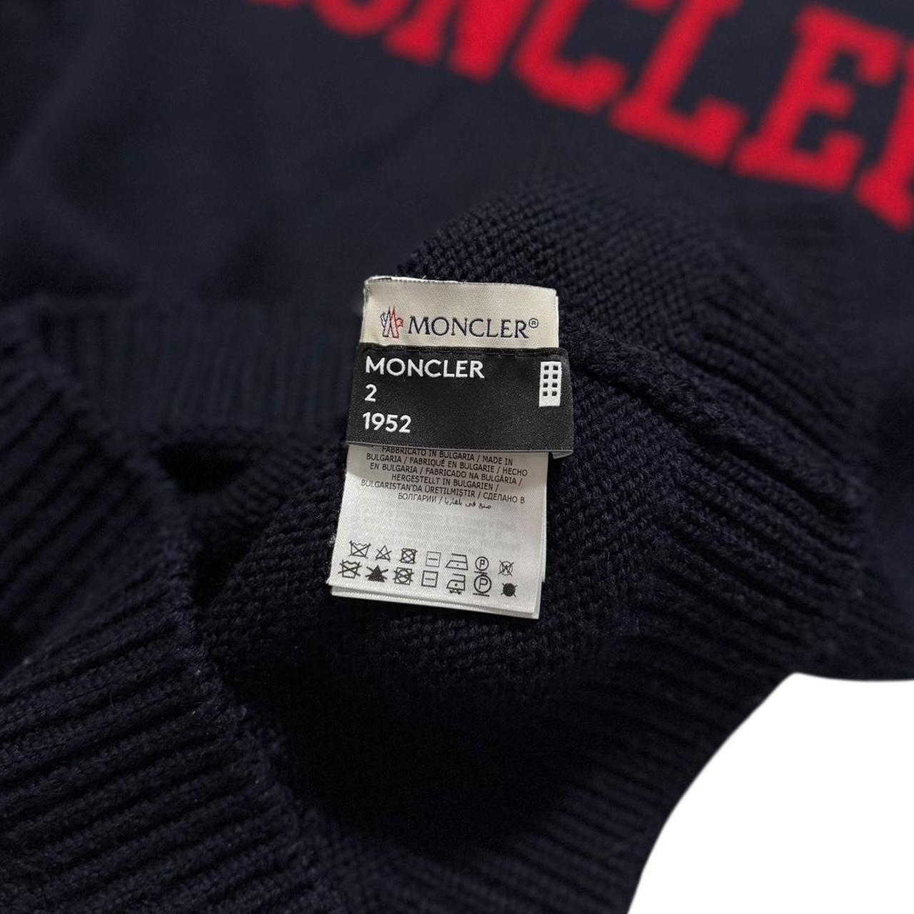 Moncler Navy Wool Knit Pullover