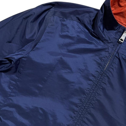 Prada Reversible Nylon Windbreaker Jacket | Small, Navy, Orange