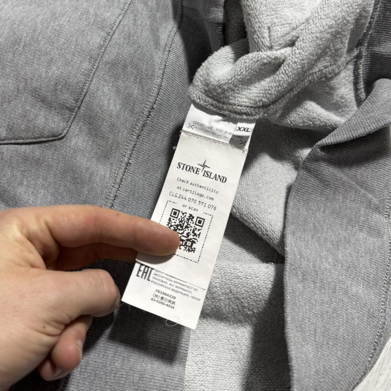 Stone Island Grey Zip Up Hoodie