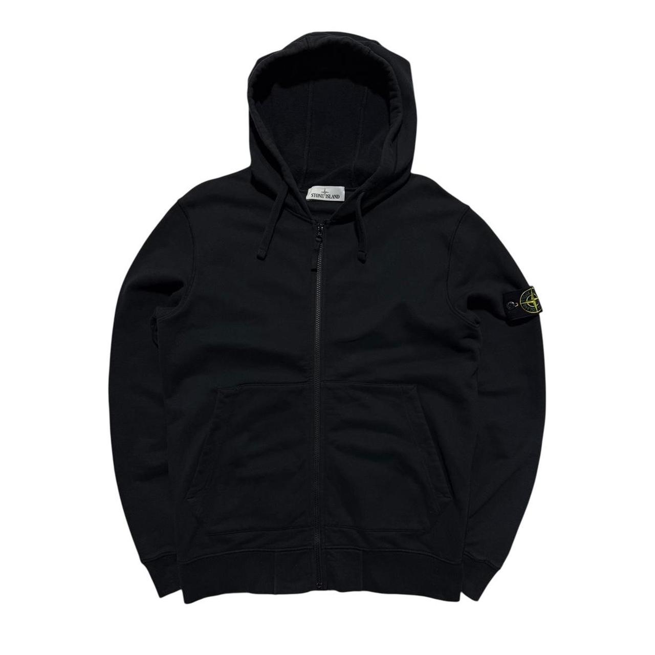 Stone Island Full Zip Hoodie | Large, Black
