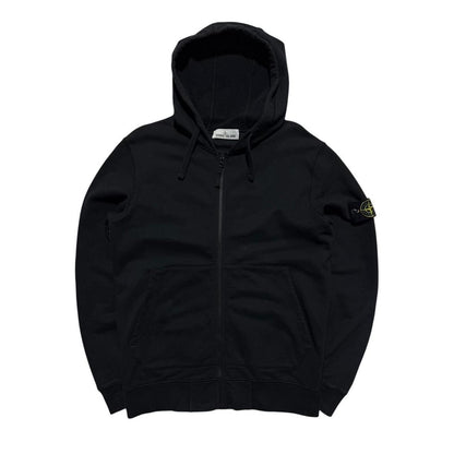 Stone Island Full Zip Hoodie | Large, Black