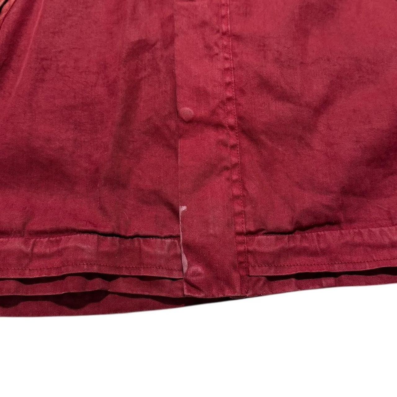Stone Island 2004 Lino Flax Red Jacket | Large, Red