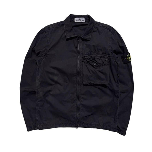 Stone Island Black Canvas Overshirt