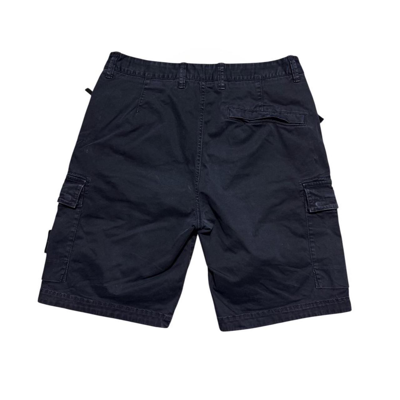 Stone Island Navy Canvas Shorts