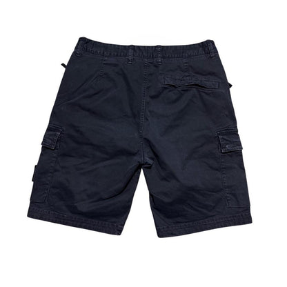 Stone Island Navy Canvas Shorts
