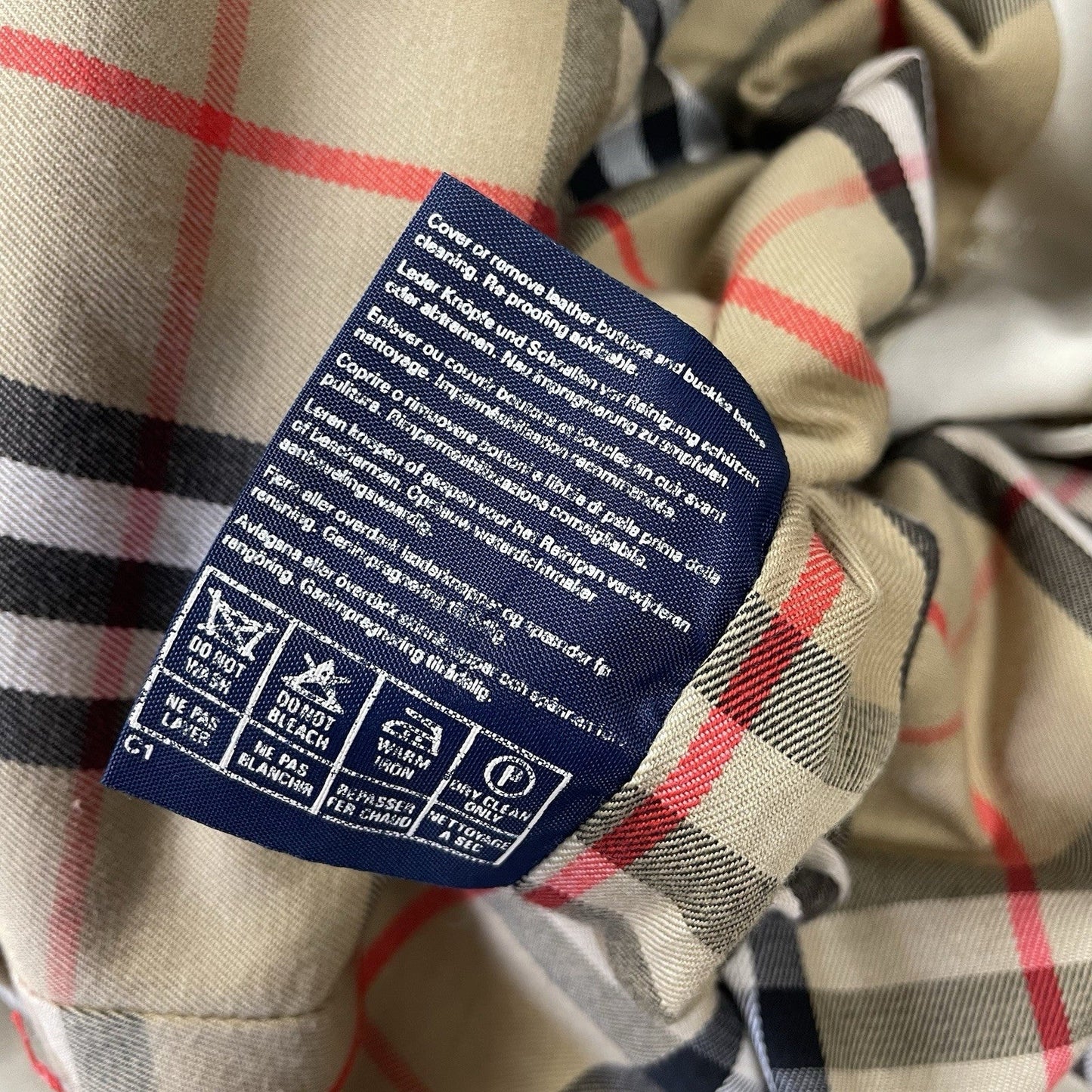 Burberry Nova Check Trench Coat, Size UK 8 Petite | O/S, Beige
