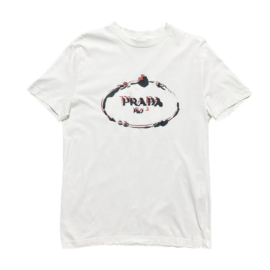 Prada Print White T-Shirt