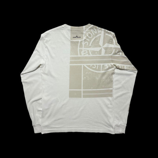 Stone Island Compass Logo Pullover Long Sleeved T Shirt