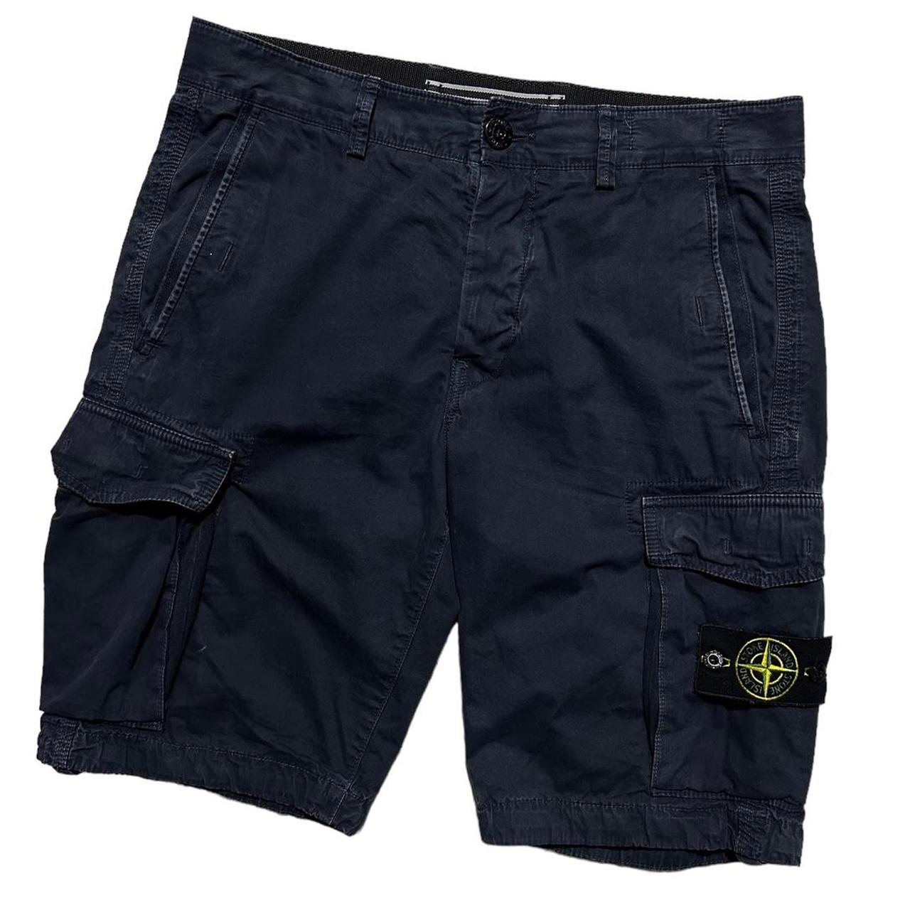 Stone Island Dark Navy Cargos Shorts | W30, Navy