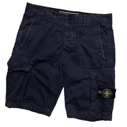 Stone Island Dark Navy Cargos Shorts | W30, Navy