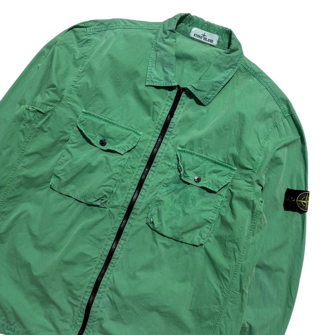 Stone Island Green Double Pocket Overshirt | XXXL, Green