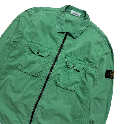 Stone Island Green Double Pocket Overshirt | XXXL, Green