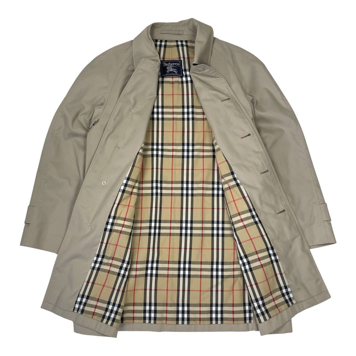 Vintage Burberrys Nova Check Trench, Size 50 Reg | O/S, Beige