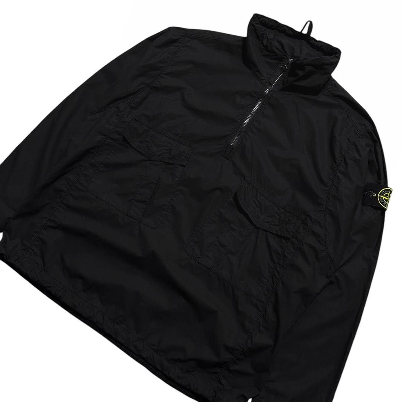 Stone Island Black Canvas Smock Jacket