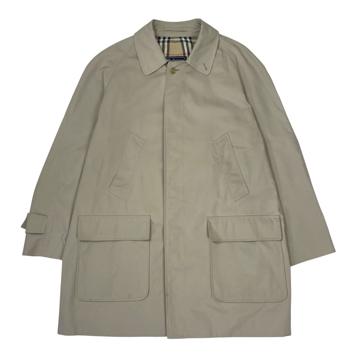Vintage Burberrys Nova Check Trench, Size 50 Reg | O/S, Beige