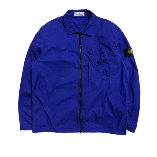 Stone Island Blue Canvas Overshirt