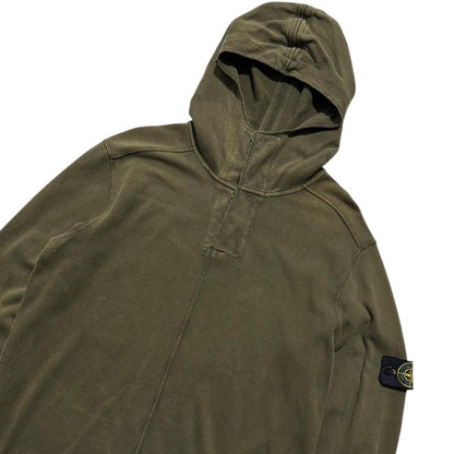 Stone Island Khaki Pullover Hoodie