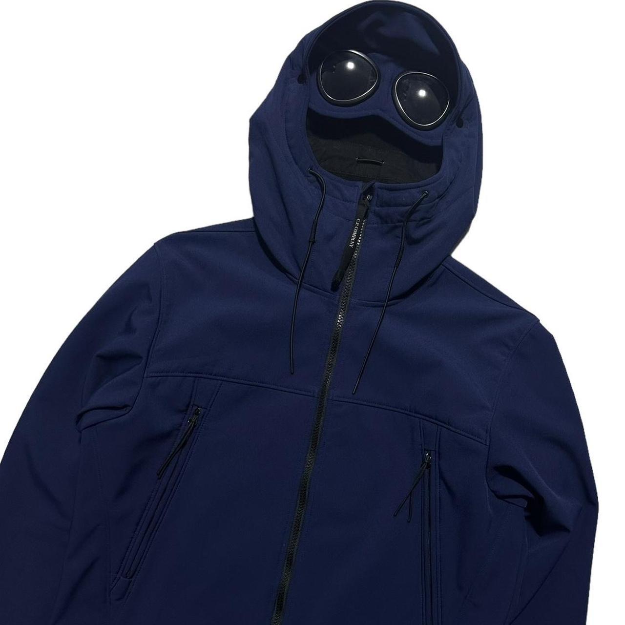 CP Company Blue Soft Shell Goggle Jacket - Known Source