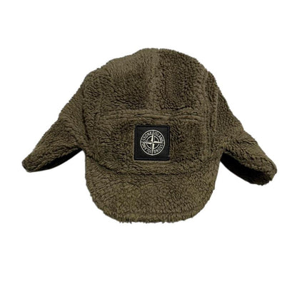 Stone Island Fleece Trapper Hat | Medium, Olive