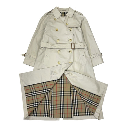 Burberry Nova Check Trench Coat, Size UK 8 Petite | O/S, Beige