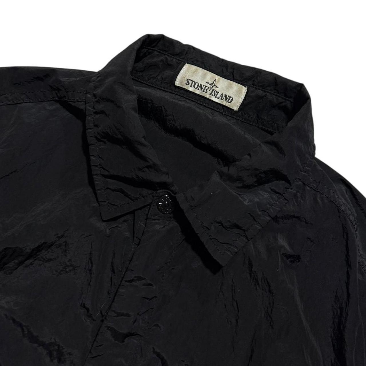 Stone Island Black Nylon Overshirt | XL, Black