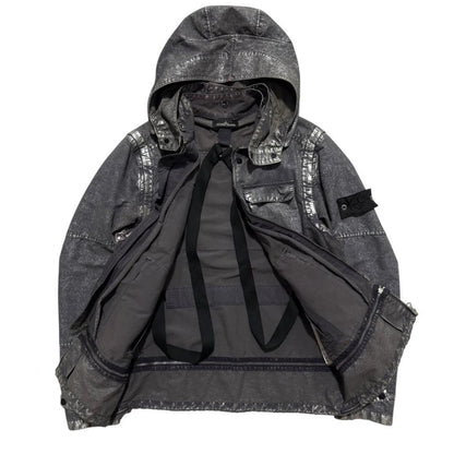 Stone Island David-C Multipocket Jacket | Large, Metallic Silver