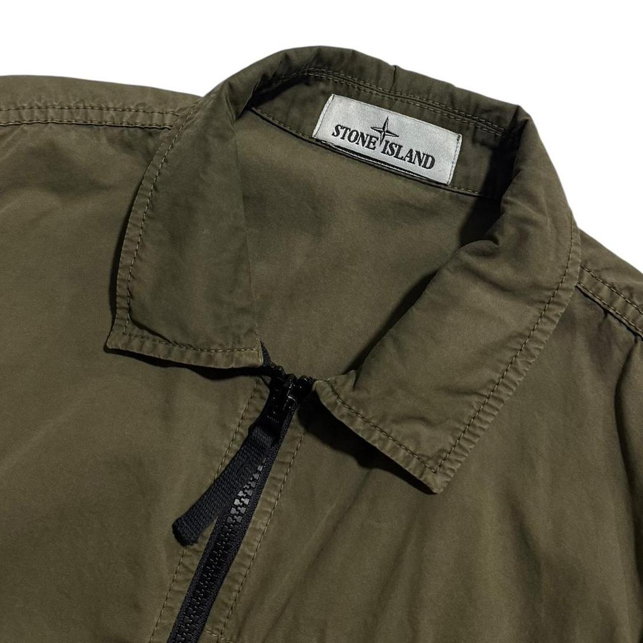 Stone Island Canvas Overshirt | Small, Olive Green