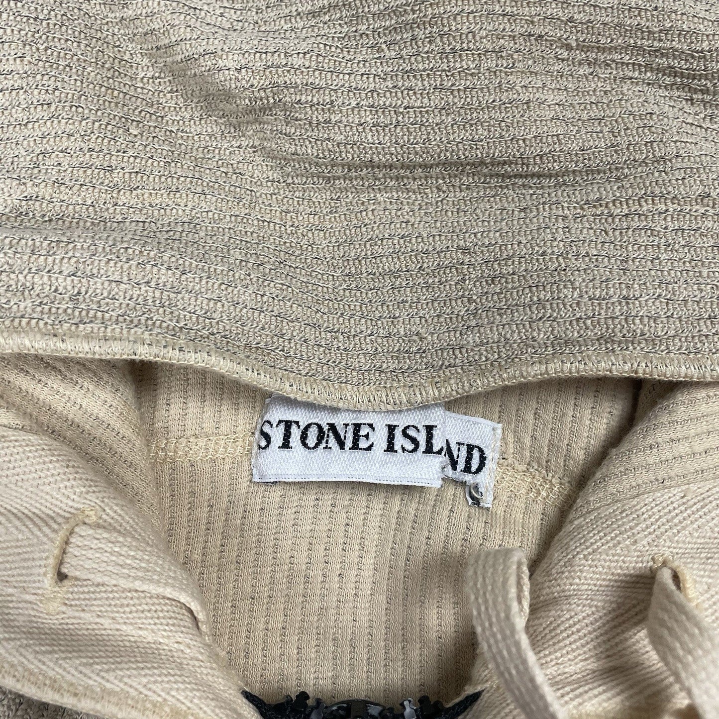 Vintage Stone Island Knit Hoodie, Size Large | O/S, Beige