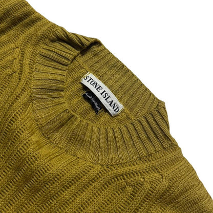 Stone Island 1997 Ribbed Jumper | XL, Mustard