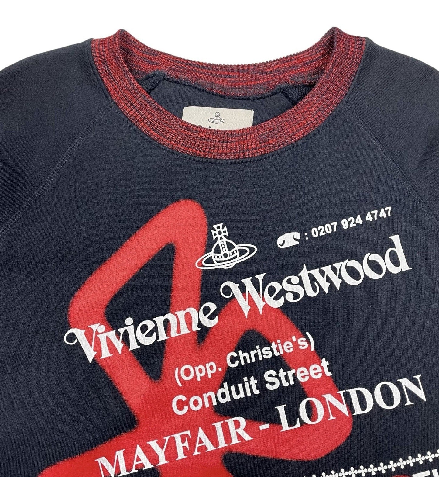 Vivienne Westwood Raglan Sweatshirt, Size Large | O/S, Navy