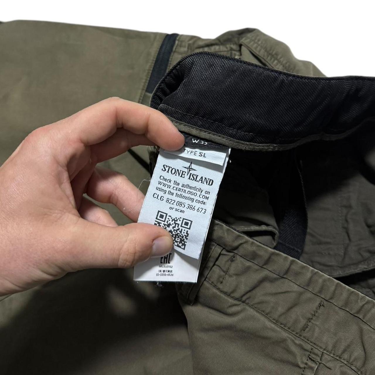 Stone Island Canvas Shorts | W32, Olive