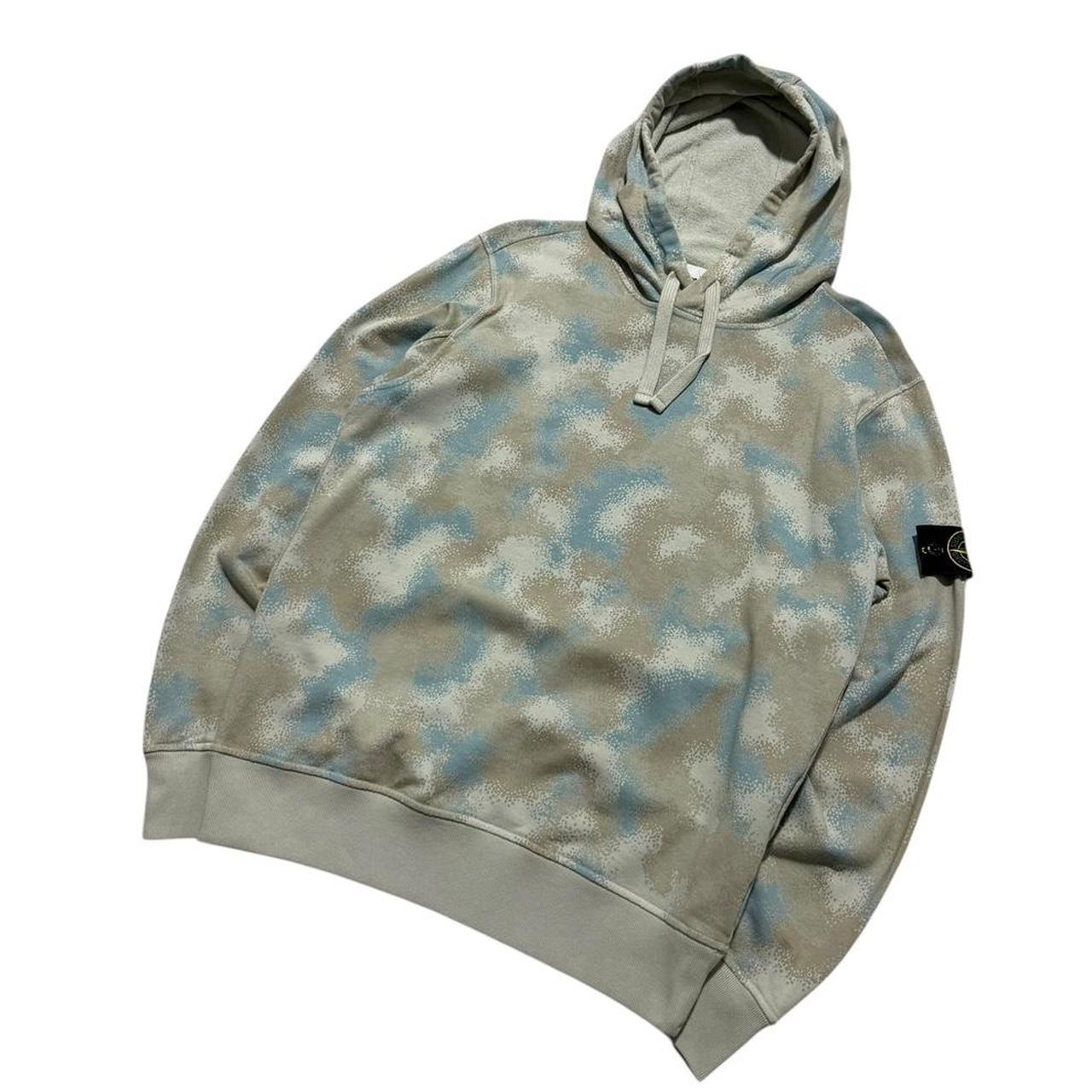 Stone Island Devore Camo Pullover Hoodie | Medium, Camo