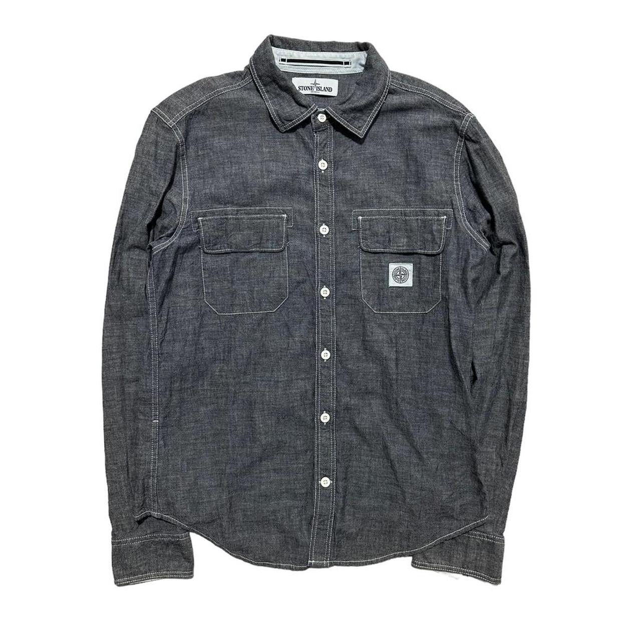 Stone Island Grey Button Up Shirt