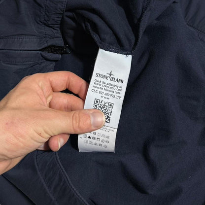 Stone Island Brushed Cotton Overshirt | Large, Navy