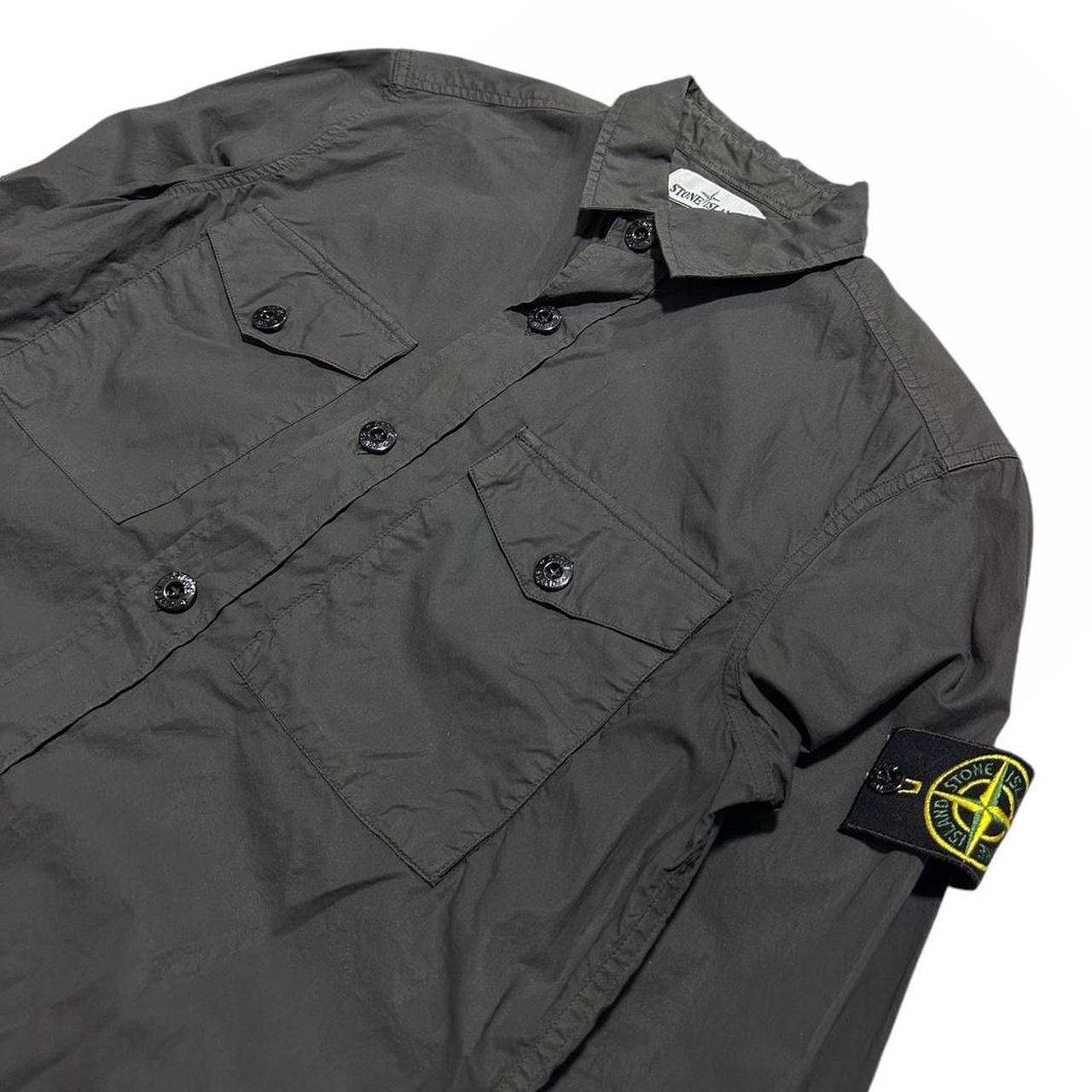 Stone Island Grey Button Up Shirt