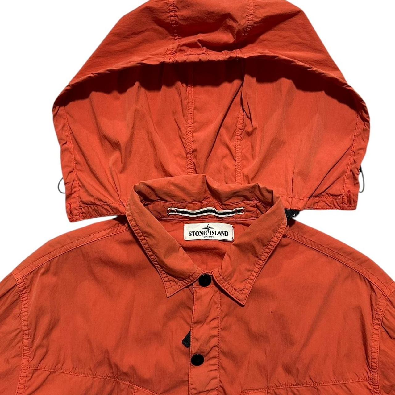 Stone Island Red Hooded Overshirt