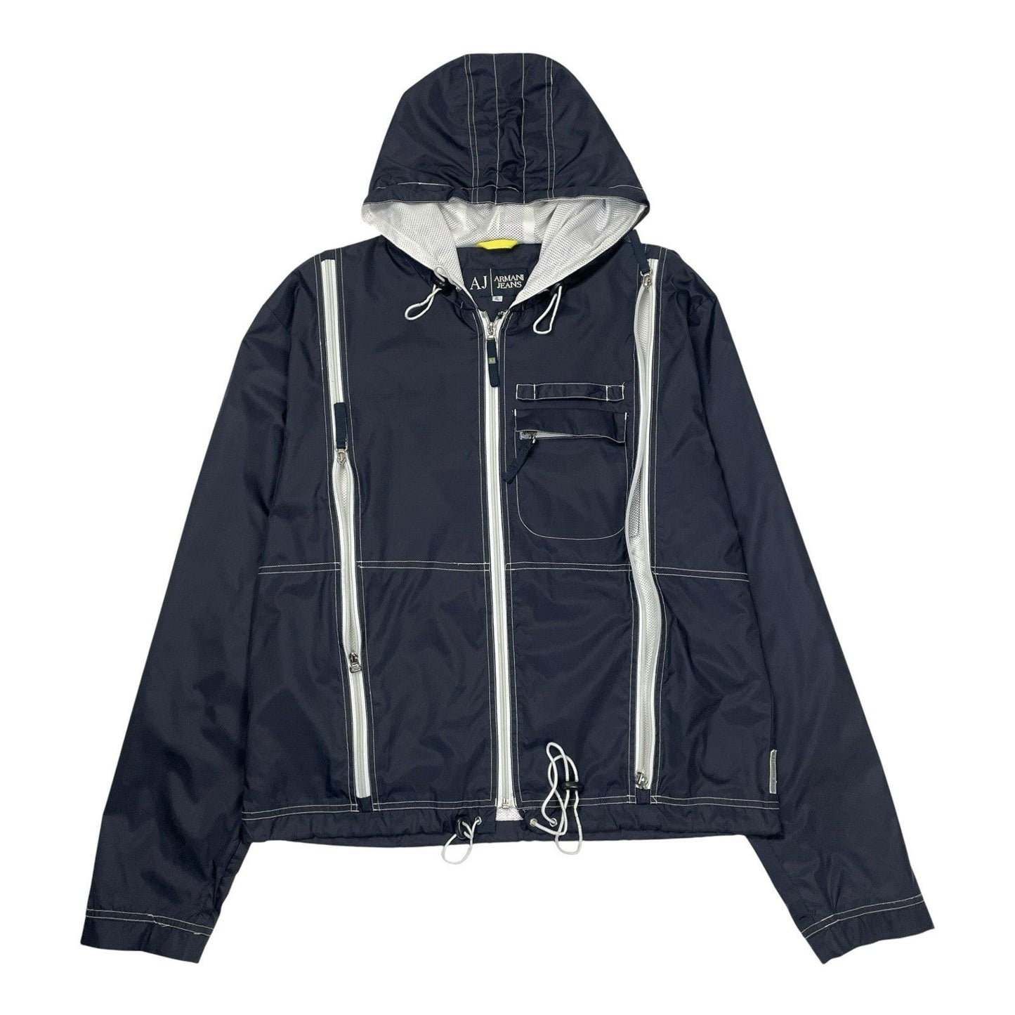 Vintage Armani Jeans Ventilated Jacket, Size XL | O/S, Navy