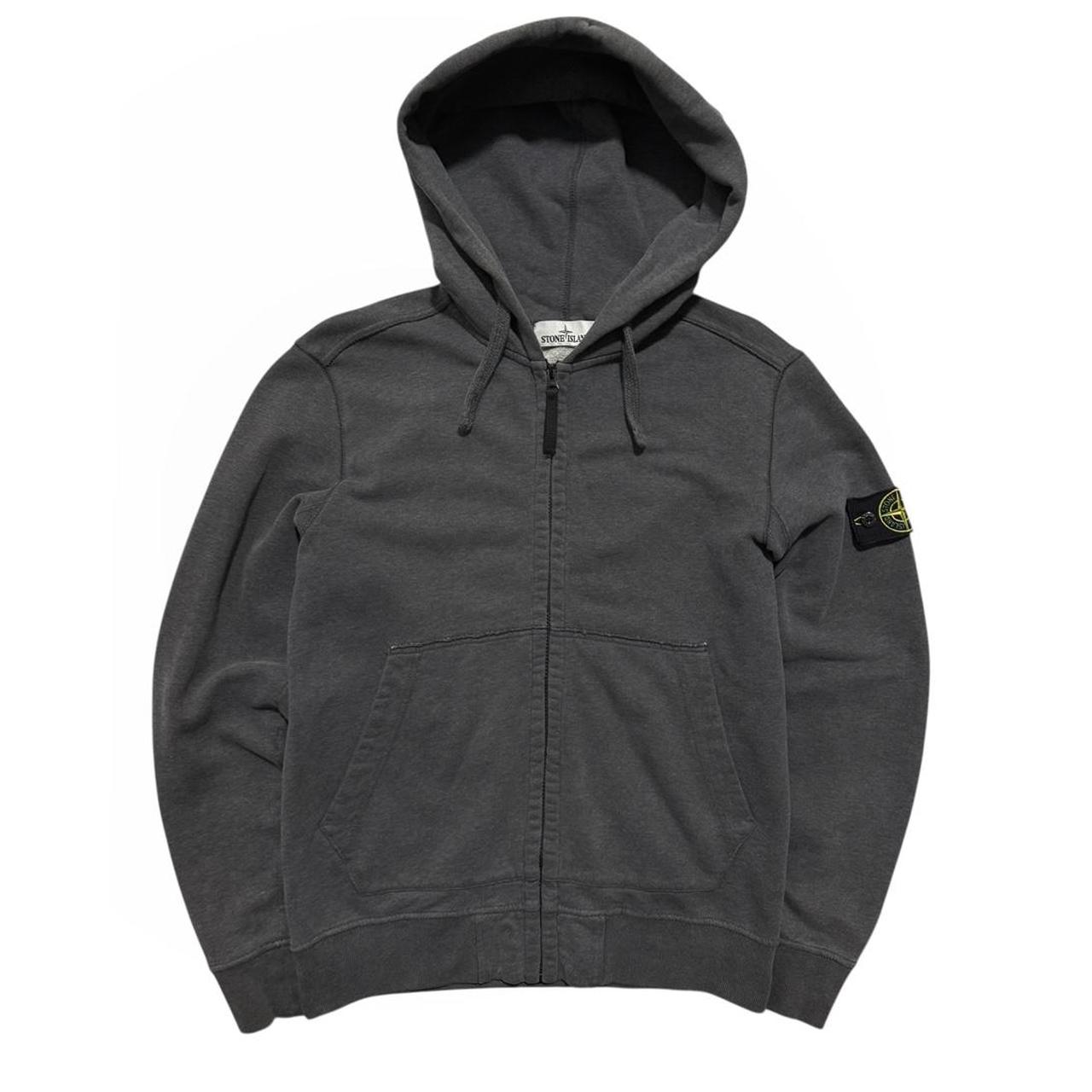 Stone Island Grey Full Zip Hoodie