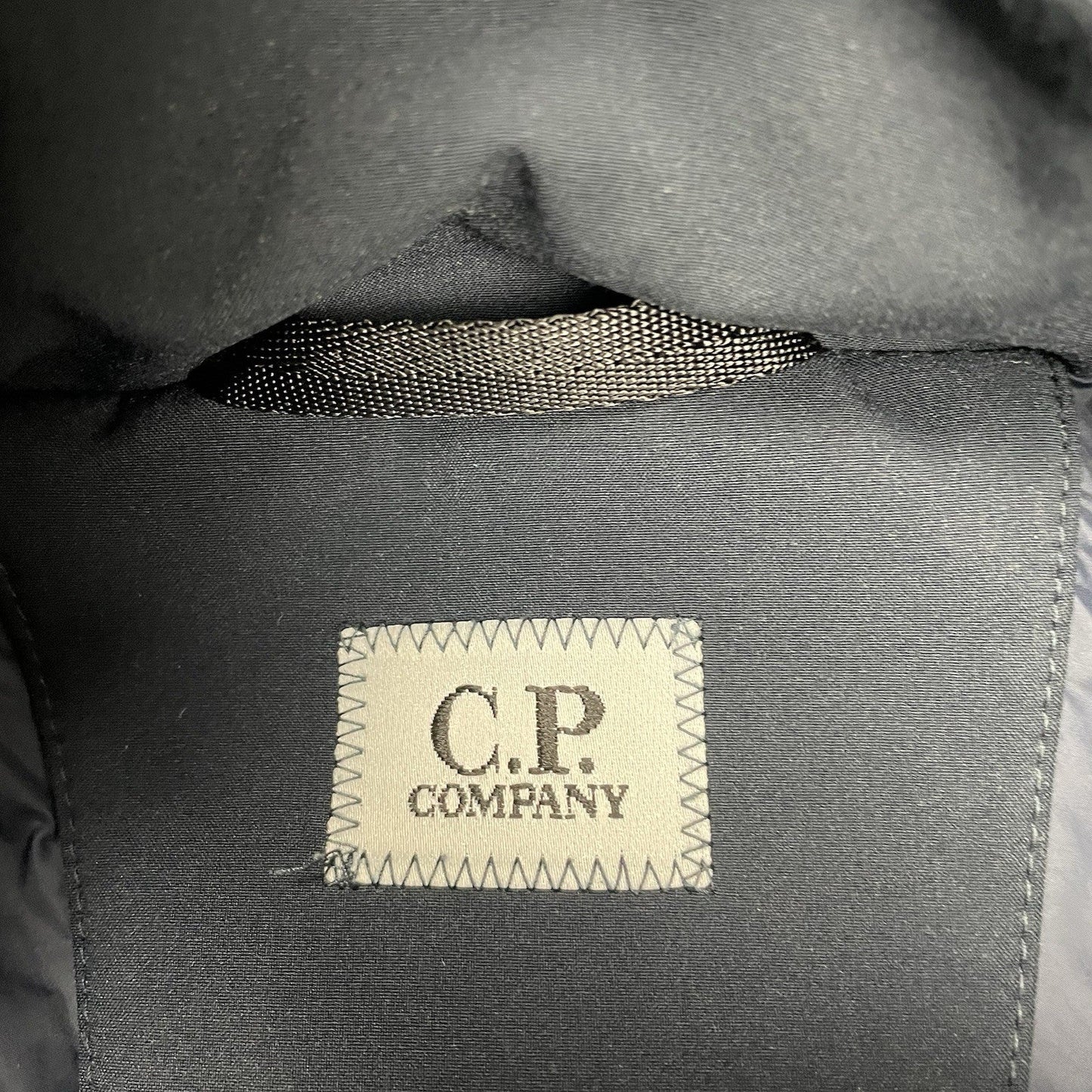 CP Company Mixed Soft Shell Goggle Puffer Jacket, Size XL | O/S, Blue