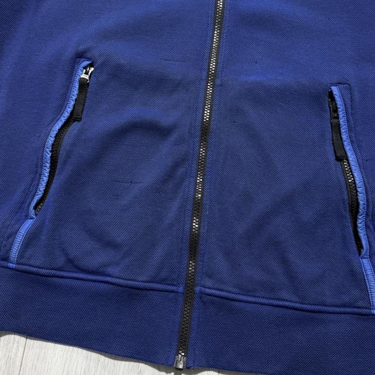 Stone Island Blue Zip Up Hoodie