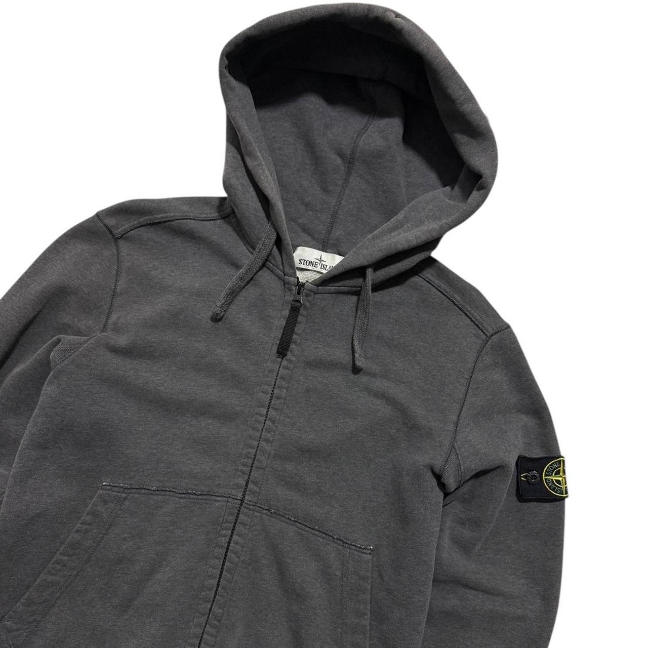 Stone Island Grey Full Zip Hoodie