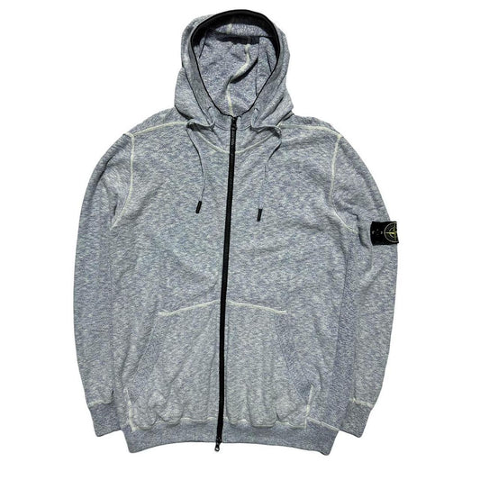 Stone Island Blue Grain Full Zip Hoodie - Known Source