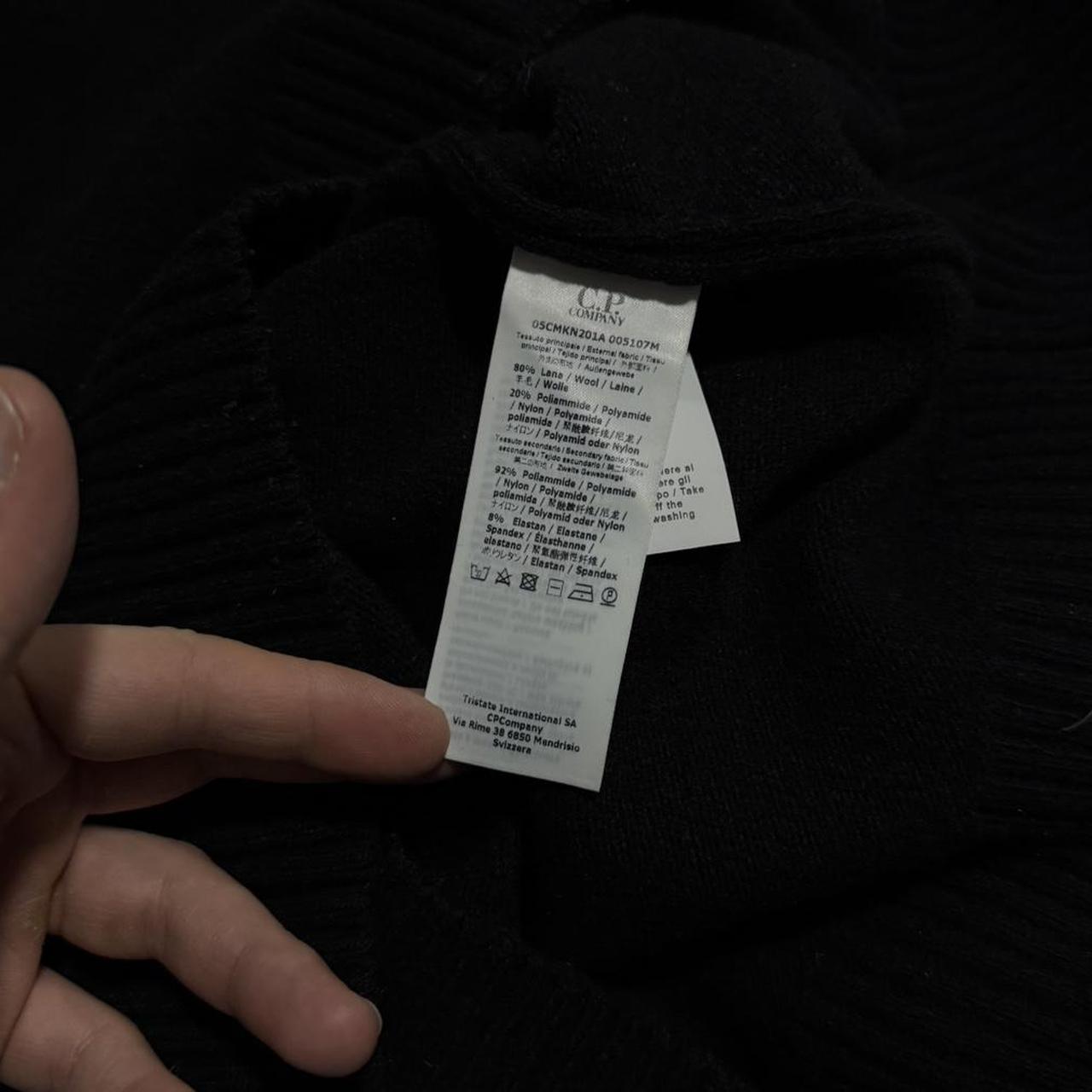CP Company Wool Full Zip | Large, Black