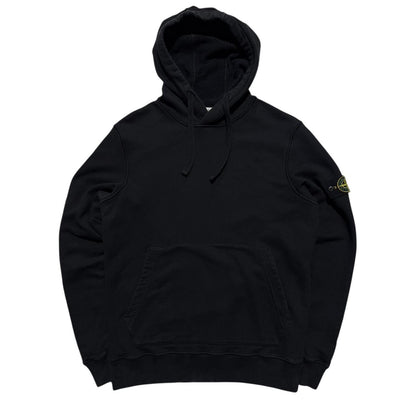 Stone Island Black Pullover Hoodie | Large, Black