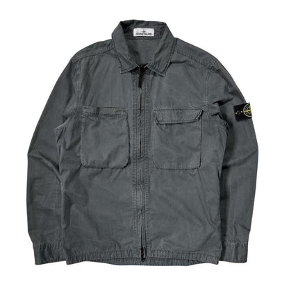 Stone Island Grey Canvas Overshirt