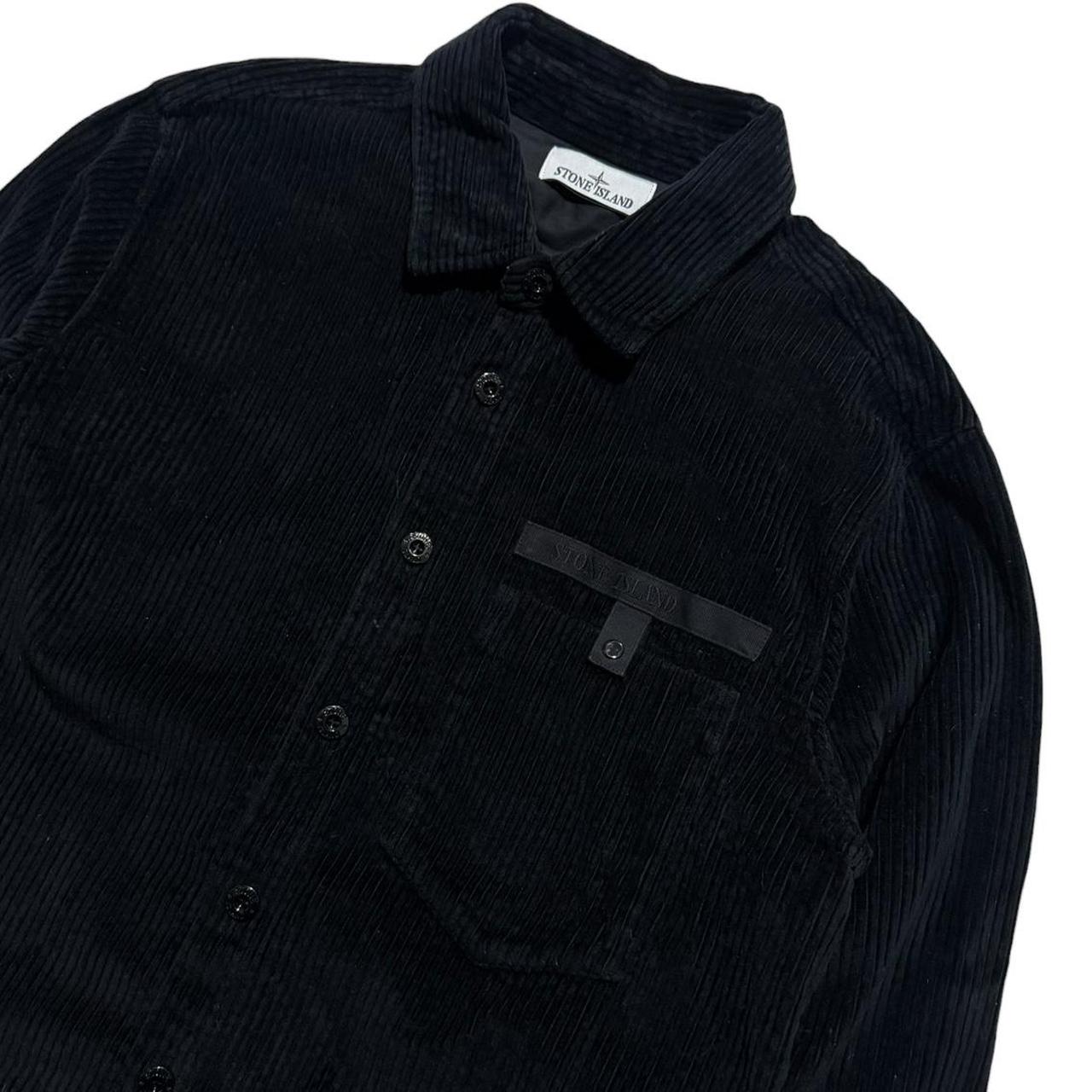 Stone Island Black Heavy Corduroy Shirt | Large, Black